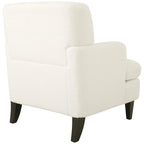 Fauteuil d'appoint en tissu moderne avec dossier rembourré