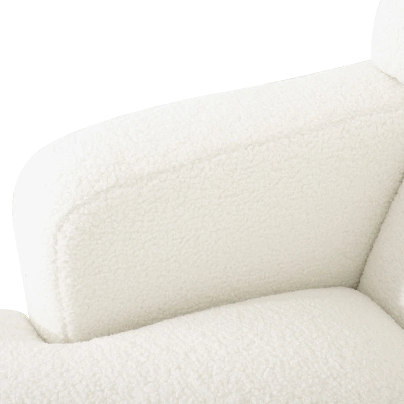 Fauteuil d'appoint en tissu moderne avec dossier rembourré