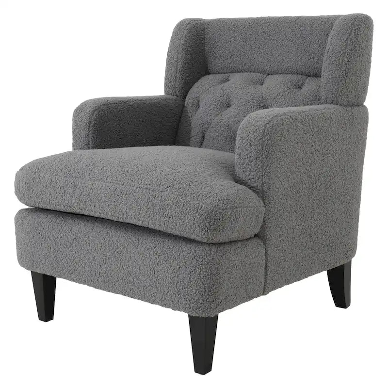 Fauteuil d'appoint en tissu moderne avec dossier rembourré