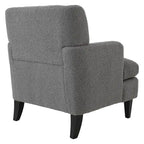 Fauteuil d'appoint en tissu moderne avec dossier rembourré