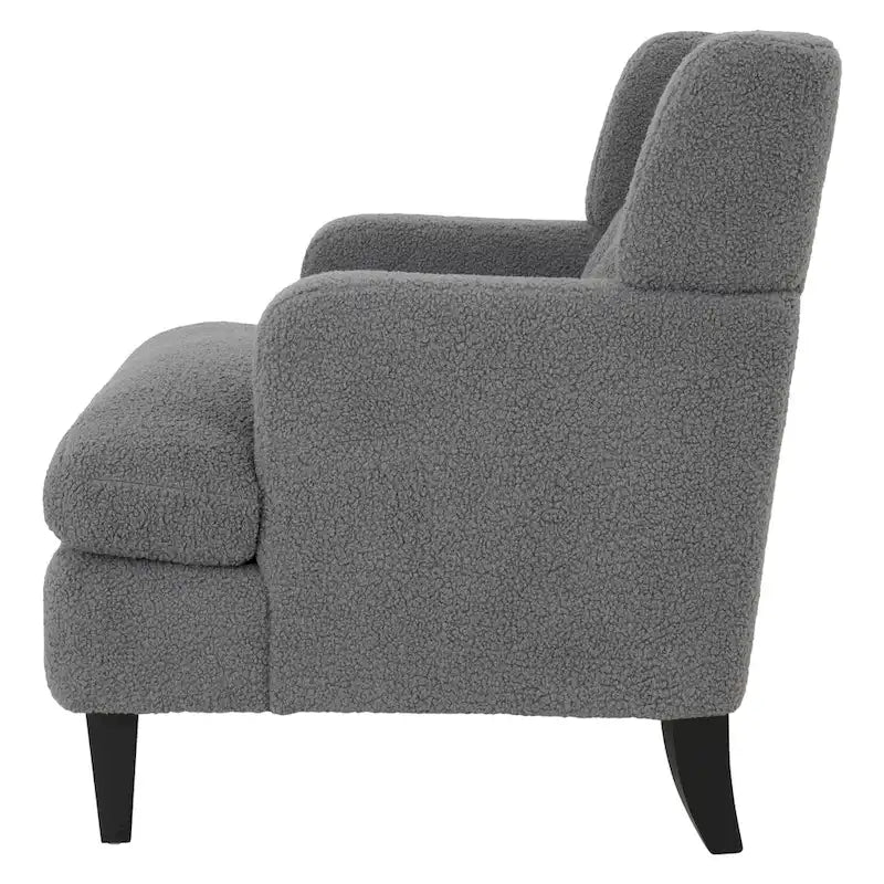 Fauteuil d'appoint en tissu moderne avec dossier rembourré