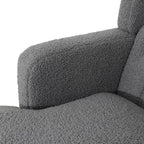Fauteuil d'appoint en tissu moderne avec dossier rembourré