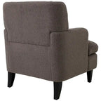 Fauteuil d'appoint en tissu moderne avec dossier rembourré