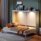 Lit escamotable Queen Size avec mécanisme à double piston, sans sommier à ressorts