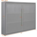 Lit escamotable Queen Size avec mécanisme à double piston, sans sommier à ressorts