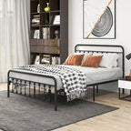 Cadre de lit en métal plateforme Queen Size