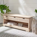 Banc de rangement avec 3 tiroirs et étagère inférieure – 47,3 L x 15 P x 19 H