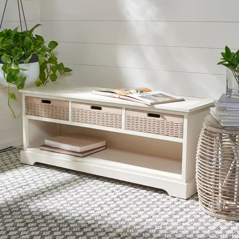  Salime 3-Drawer Bottom Shelf Storage Bench - 47.3 W x 15 L x 19 H - 47Wx15Dx19H