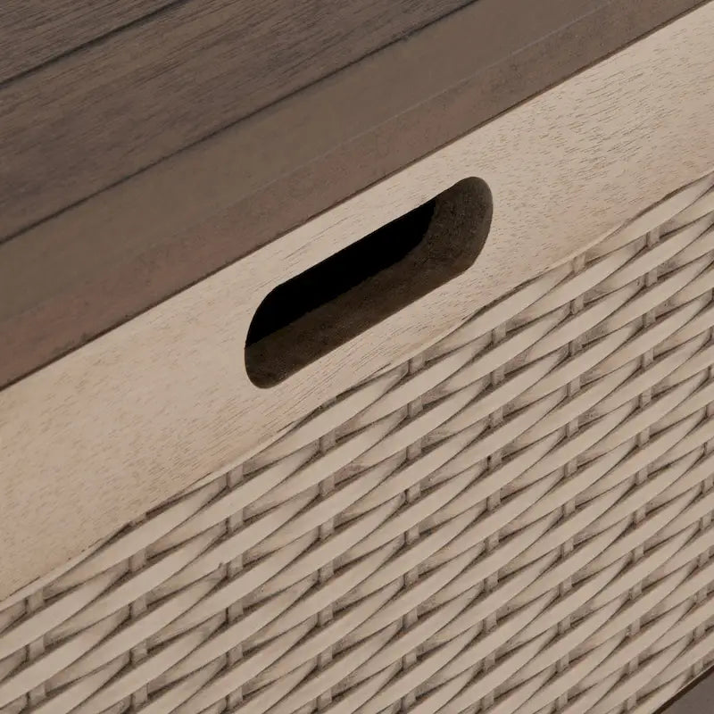 Banc de rangement avec 3 tiroirs et étagère inférieure – 47,3 L x 15 P x 19 H