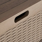 Banc de rangement avec 3 tiroirs et étagère inférieure – 47,3 L x 15 P x 19 H