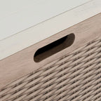 Banc de rangement avec 3 tiroirs et étagère inférieure – 47,3 L x 15 P x 19 H