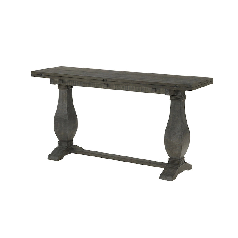 60 Table Console Canapé Rabattable à Piedestal en Bois Massif
