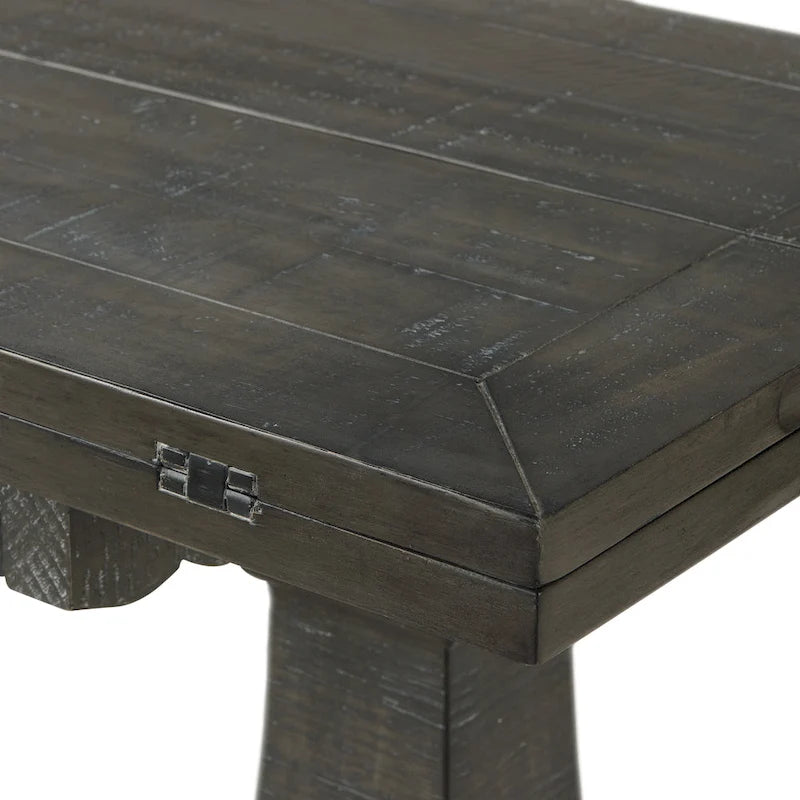 60 Table Console Canapé Rabattable à Piedestal en Bois Massif