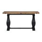 60 Table Console Canapé Rabattable à Piedestal en Bois Massif