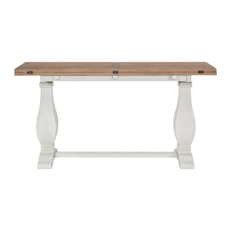 60 Table Console Canapé Rabattable à Piedestal en Bois Massif