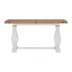 60 Table Console Canapé Rabattable à Piedestal en Bois Massif