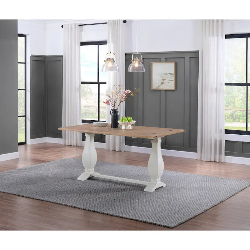 60 Table Console Canapé Rabattable à Piedestal en Bois Massif
