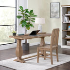 60 Table Console Canapé Rabattable à Piedestal en Bois Massif