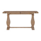 60 Table Console Canapé Rabattable à Piedestal en Bois Massif