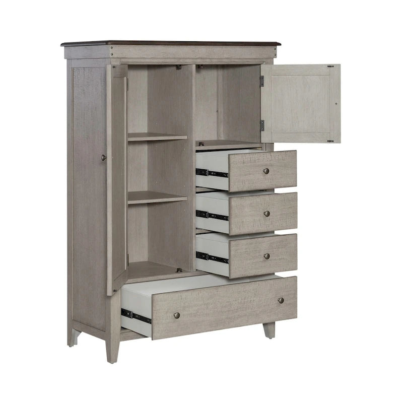 Commode en lin vieilli