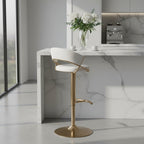Silver Orchid Tatyana Adjustable Bar Stool with Rounded T Footrest (Set of 2)