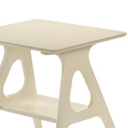 Table d'appoint en bois Mid-Century Modern avec étagère