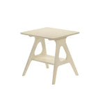 Table d'appoint en bois Mid-Century Modern avec étagère