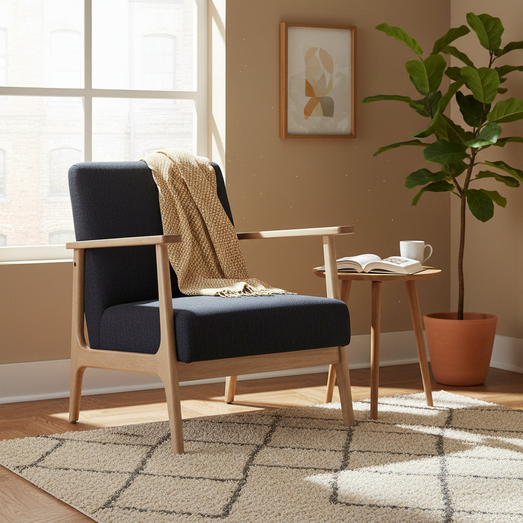  Paulund Modern Black Accent Chair