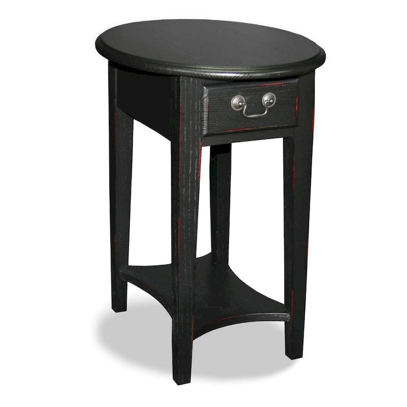 Table d'appoint ovale en bois dur