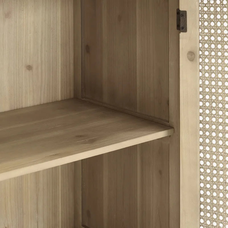 Buffets en rotin tressé et portes en osier, meubles d'appoint