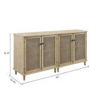Buffets en rotin tressé et portes en osier, meubles d'appoint