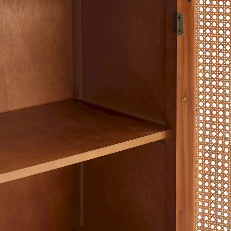Buffets en rotin tressé et portes en osier, meubles d'appoint