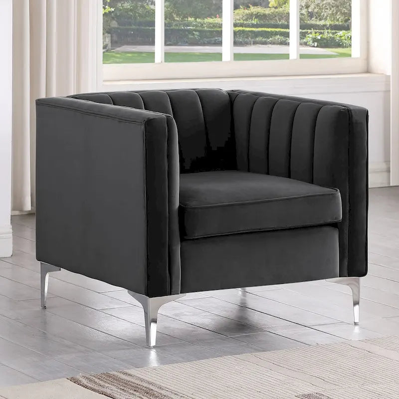 Fauteuil d'appoint rembourré pour le salon