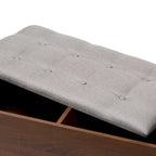 Banc de rangement à chaussures à 1 tiroir, style milieu du siècle