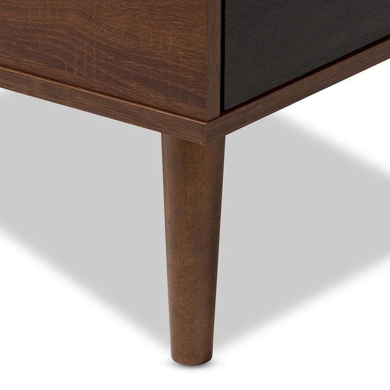 Banc de rangement à chaussures à 1 tiroir, style milieu du siècle