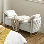 Robert Modern Upholstered Flip Top Storage Bench by 