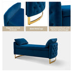 Banc de rangement capitonné à couvercle relevable