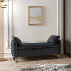 Banc de rangement capitonné à couvercle relevable