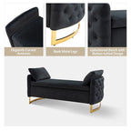 Banc de rangement capitonné à couvercle relevable