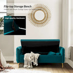 Banc de rangement capitonné à couvercle relevable