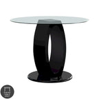 Table ronde de 48 pouces, hauteur comptoir, au fini lustré