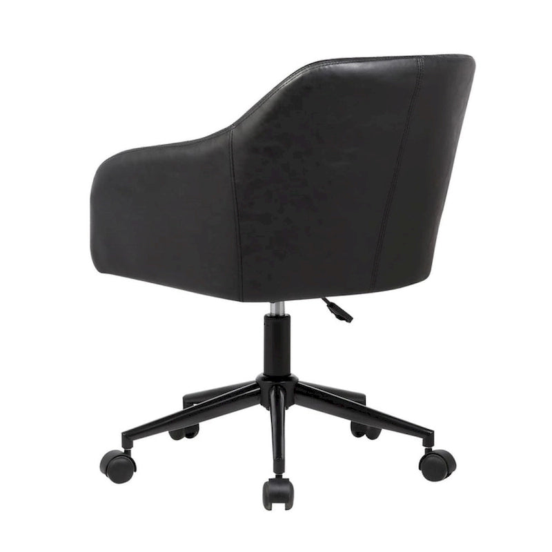 Chaise de bureau, revêtement en cuir PU capitonné