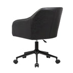 Chaise de bureau, revêtement en cuir PU capitonné