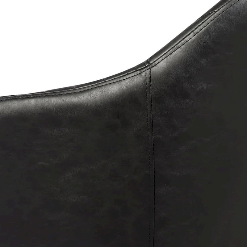 Chaise de bureau, revêtement en cuir PU capitonné
