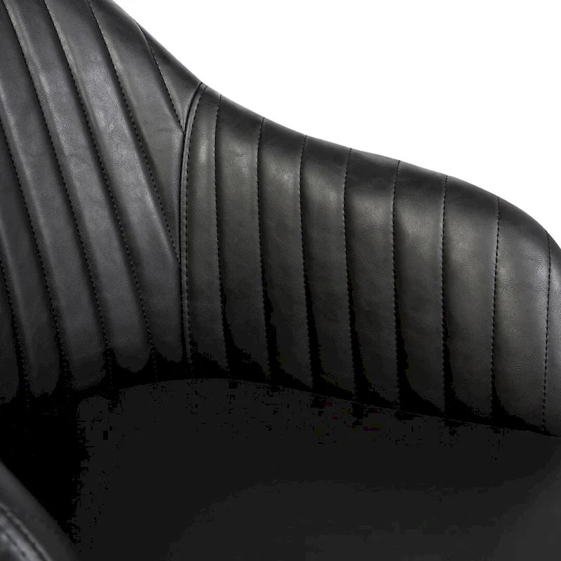 Chaise de bureau, revêtement en cuir PU capitonné