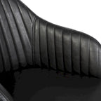 Chaise de bureau, revêtement en cuir PU capitonné