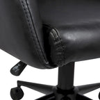 Chaise de bureau, revêtement en cuir PU capitonné
