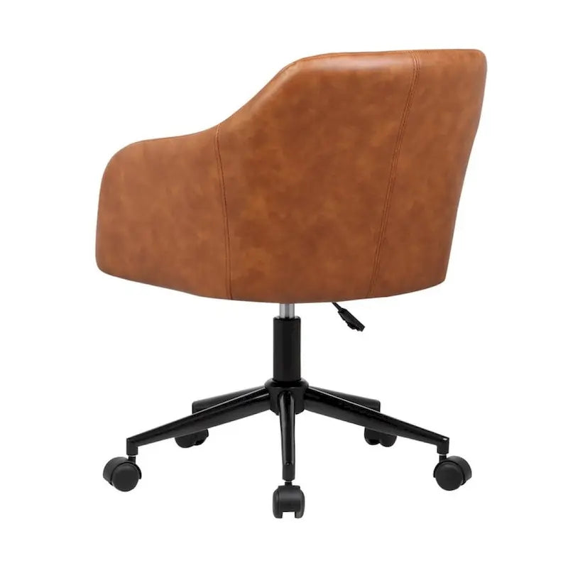 Chaise de bureau, revêtement en cuir PU capitonné