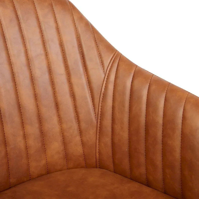 Chaise de bureau, revêtement en cuir PU capitonné
