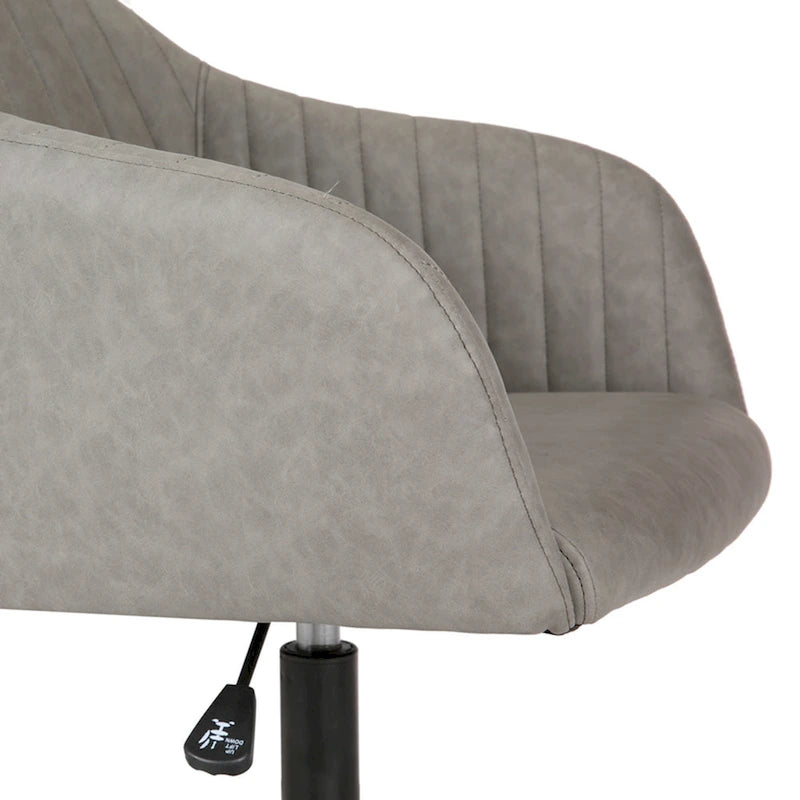 Chaise de bureau, revêtement en cuir PU capitonné